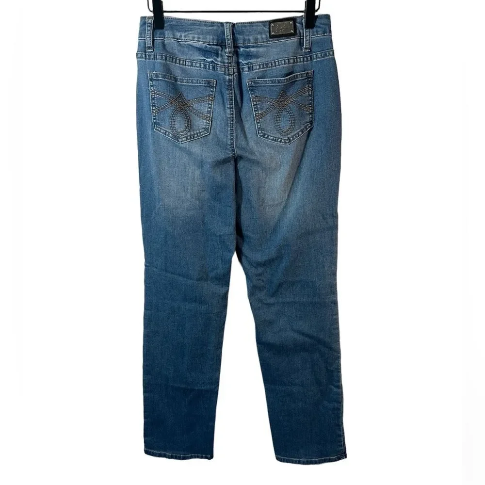 Earl Jeans Straight Leg size 6.  med wash stretch festival closet staple